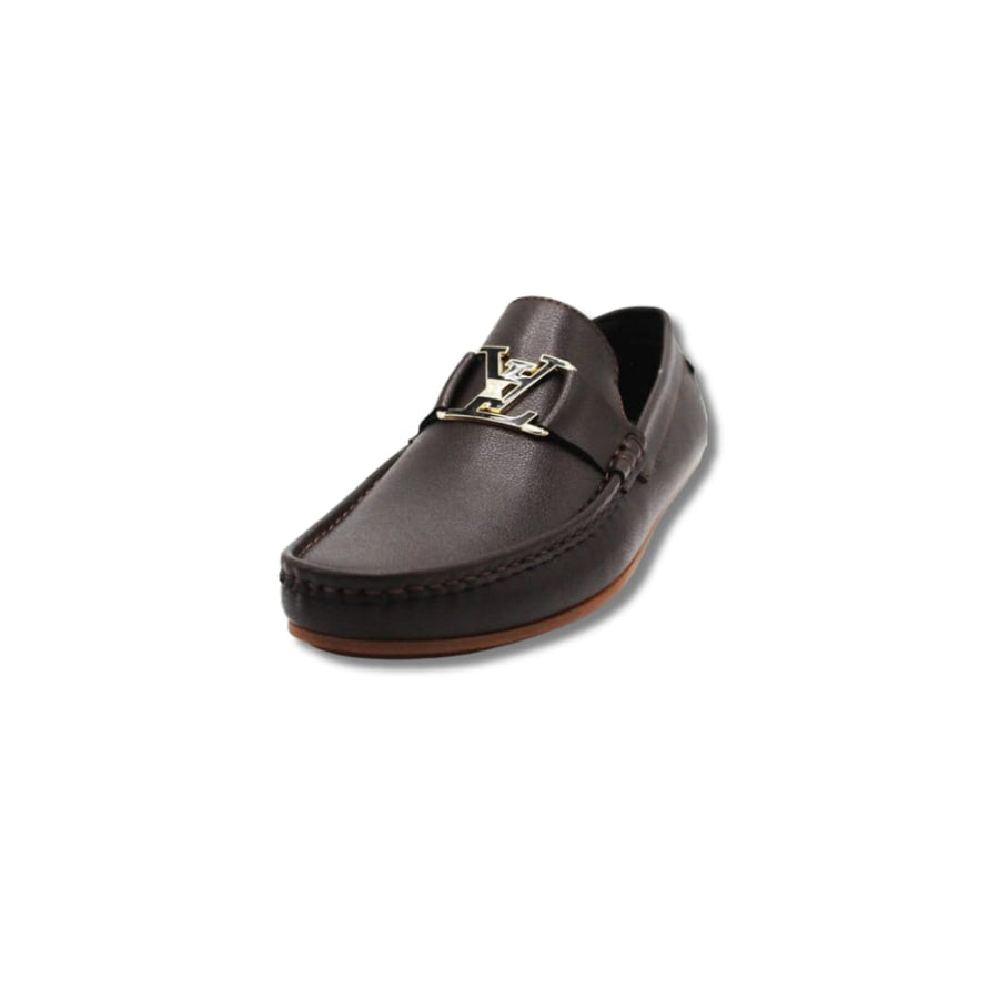 Black Mild Lather loafer lv Style