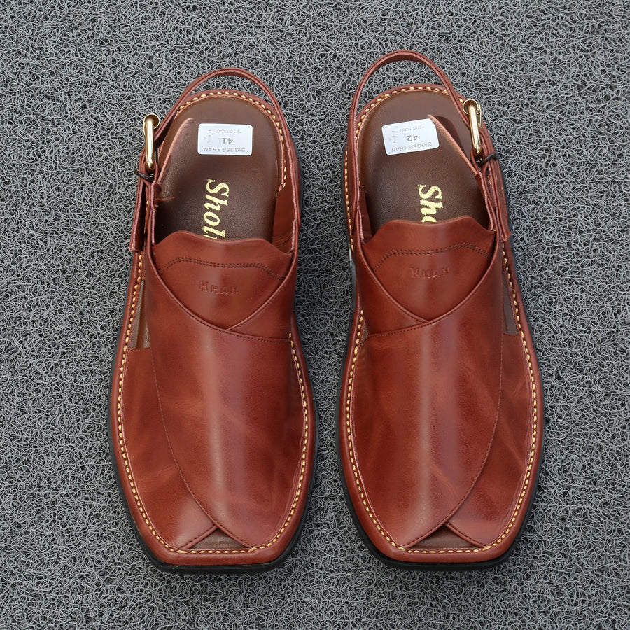 Sholite pure leather zardari chappal Chetah