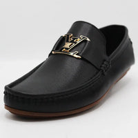 Black Mild Lather loafer lv Style