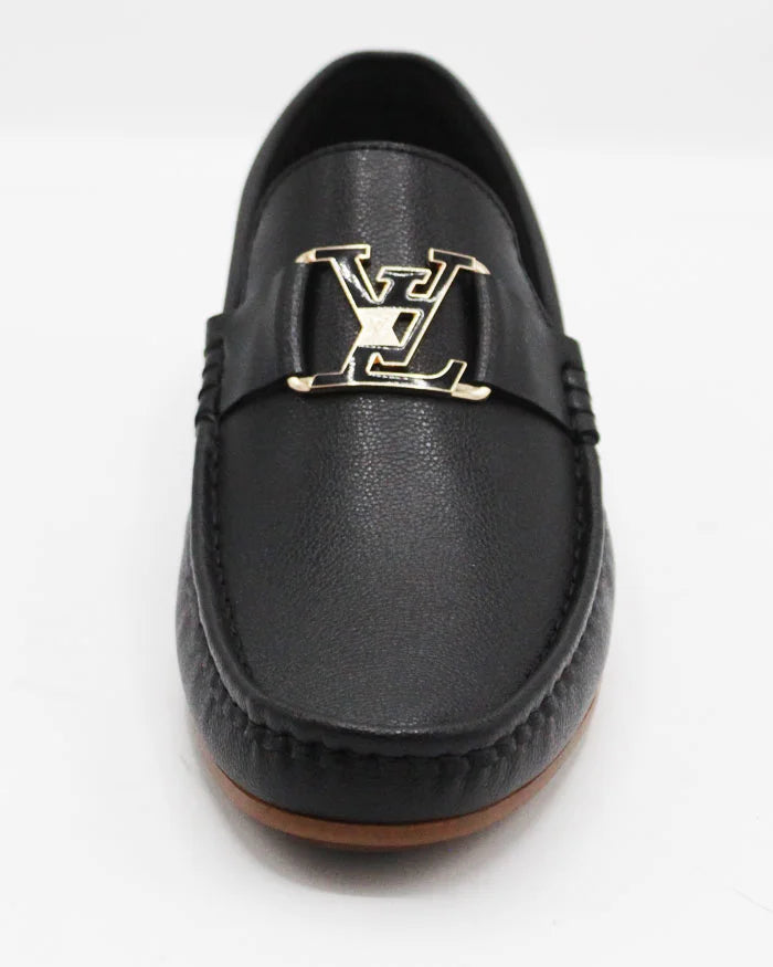 Black Mild Lather loafer lv Style