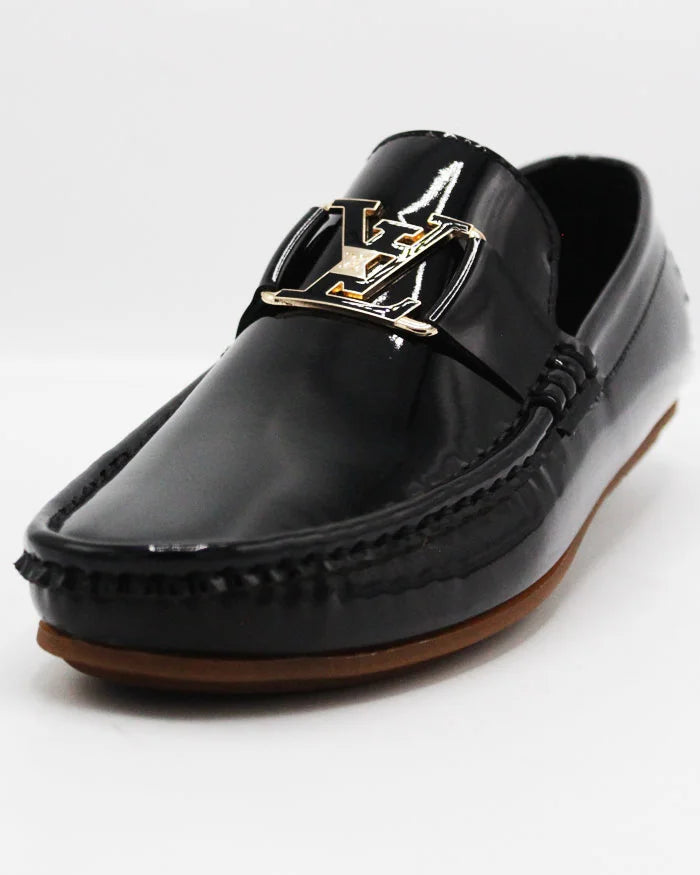 Black Patan Loafer lv Style