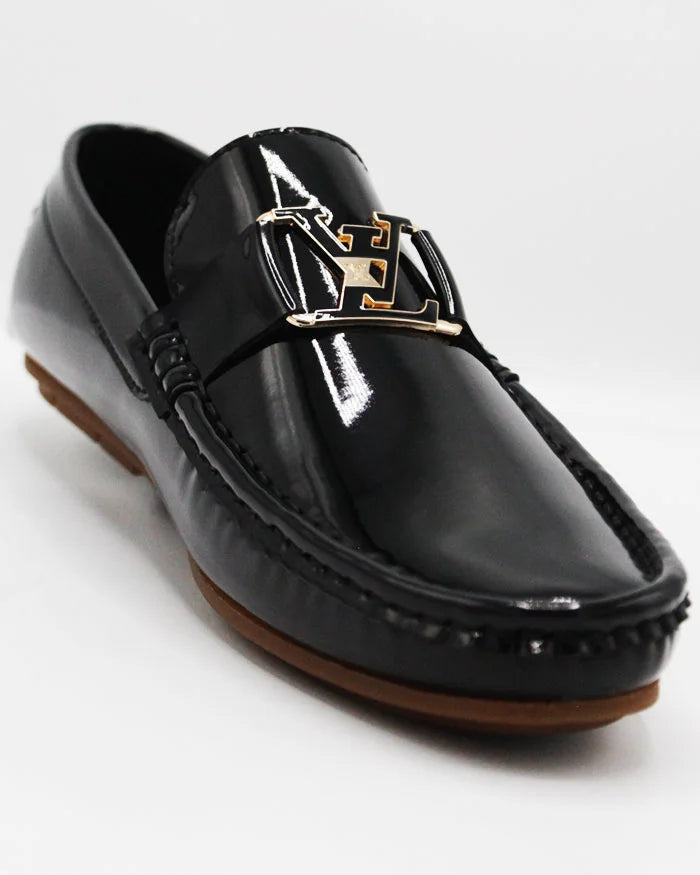 Black Patan Loafer lv Style